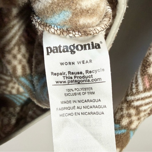 PATAGONIA SYNCHILLA AZTEC Pullover Multi Snap Button Sweater AOP Fleece Mens XXS - Picture 11 of 12